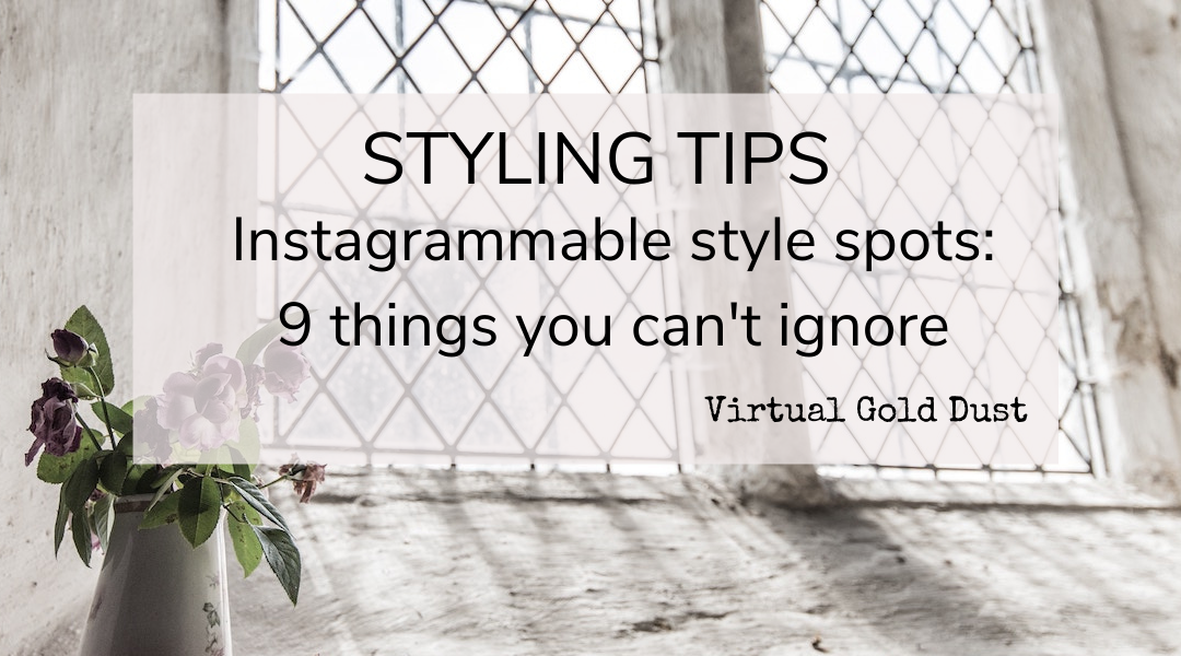instagrammable styling vignettes virtual gold dust
