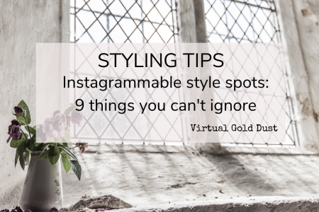 instagrammable styling vignettes virtual gold dust